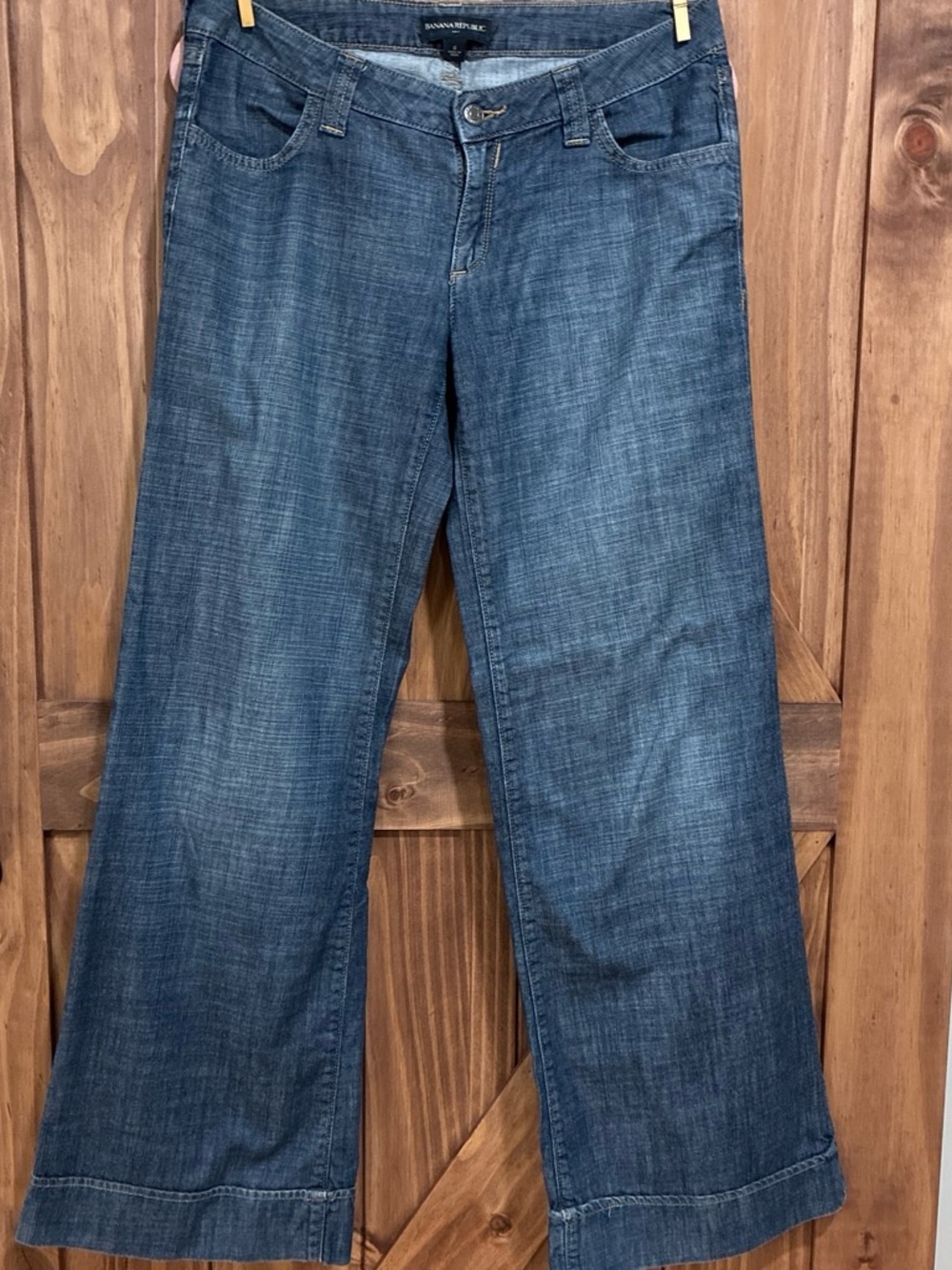 Banana Republic Wide-Leg Blue Denim Jeans